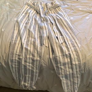 Madewell striped paperbag pants